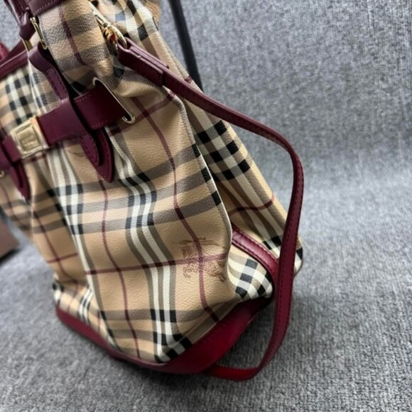 Burberry Brown Canvas Satchel 288-082925 - Picture 6 of 15